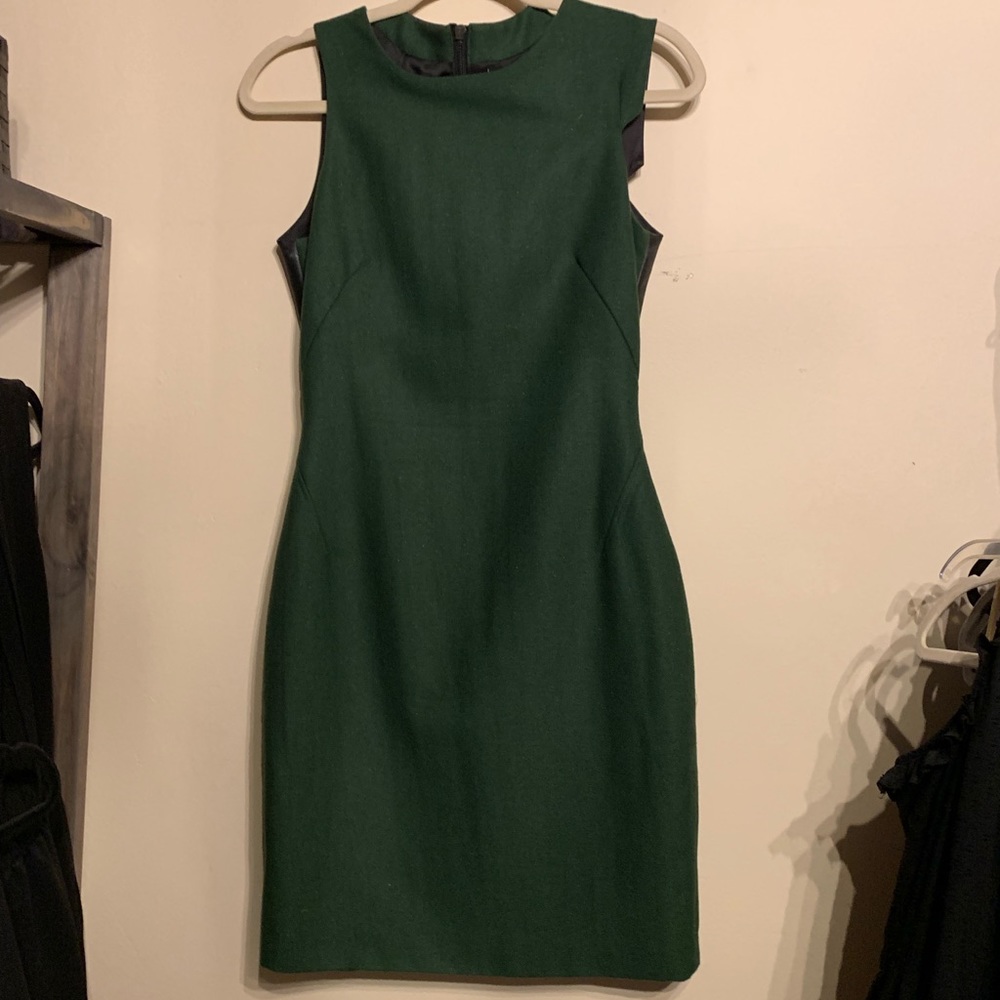 Cocktail Dress with Faux Leather Details